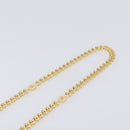 TIFFANY&Co. Chain Shoulder Bag Leather Beige Gold Tone Auth 199065-8