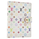 LOUIS VUITTON Monogram Multicolor Agenda PM Cover White R20896 LV Auth 199066-1