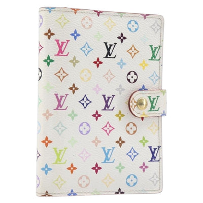LOUIS VUITTON Monogram Multicolor Agenda PM Cover White R20896 LV Auth 199066