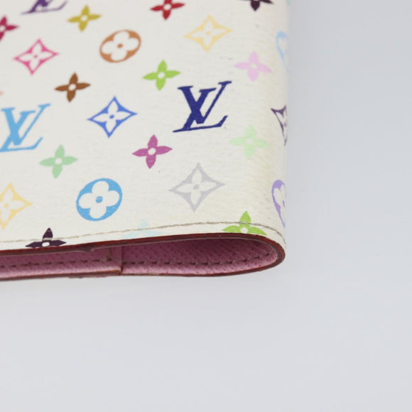 LOUIS VUITTON Monogram Multicolor Agenda PM Cover White R20896 LV Auth 199066