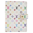 LOUIS VUITTON Monogram Multicolor Agenda PM Cover White R20896 LV Auth 199066-13