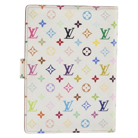 LOUIS VUITTON Monogram Multicolor Agenda PM Cover White R20896 LV Auth 199066