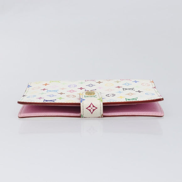 LOUIS VUITTON Monogram Multicolor Agenda PM Cover White R20896 LV Auth 199066