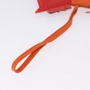 HERMES Rodeo Charm Leather Red Orange Auth 199067M-9