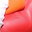 HERMES Rodeo Charm Leather Red Orange Auth 199067M-11