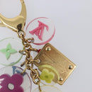LOUIS VUITTON Porte Cles Fleur Charm Metal Gold Clear M60046 LV Auth 199068-11