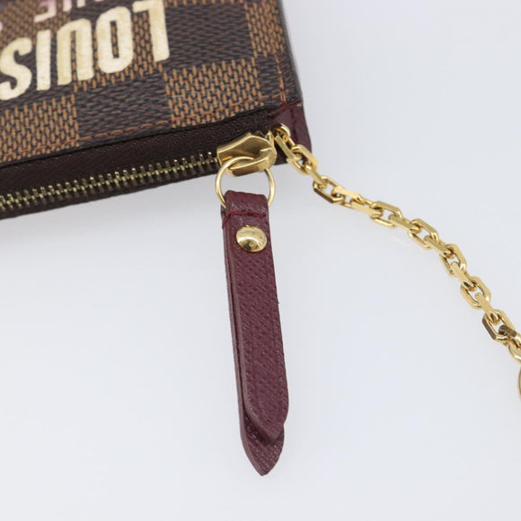 LOUIS VUITTON Damier Ebene Pochette Cles NM Coin Purse N63094 LV Auth 199071