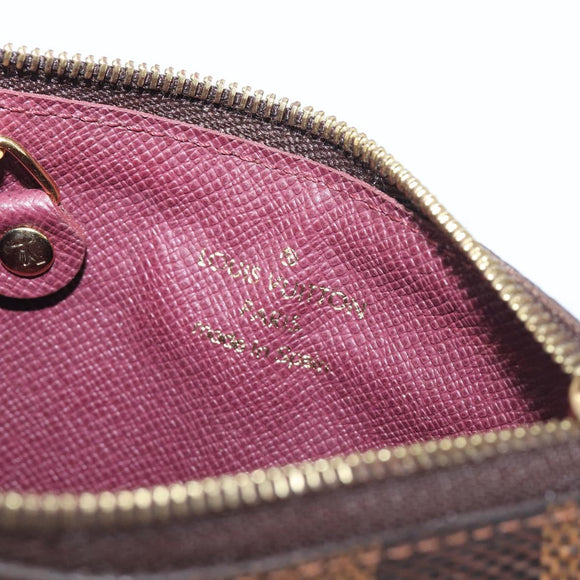 LOUIS VUITTON Damier Ebene Pochette Cles NM Coin Purse N63094 LV Auth 199071