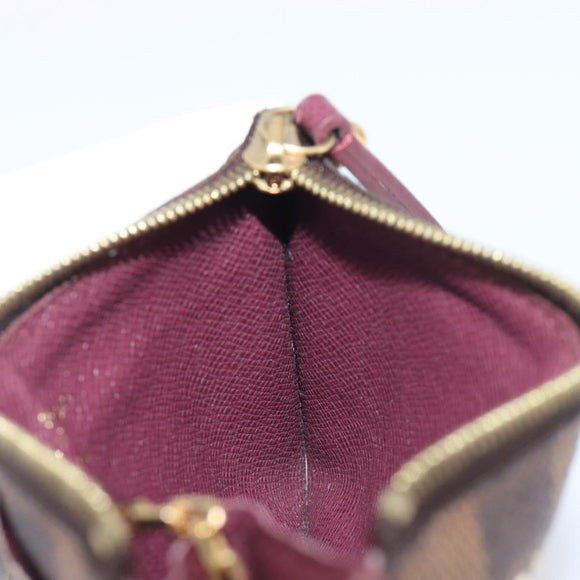 LOUIS VUITTON Damier Ebene Pochette Cles NM Coin Purse N63094 LV Auth 199071