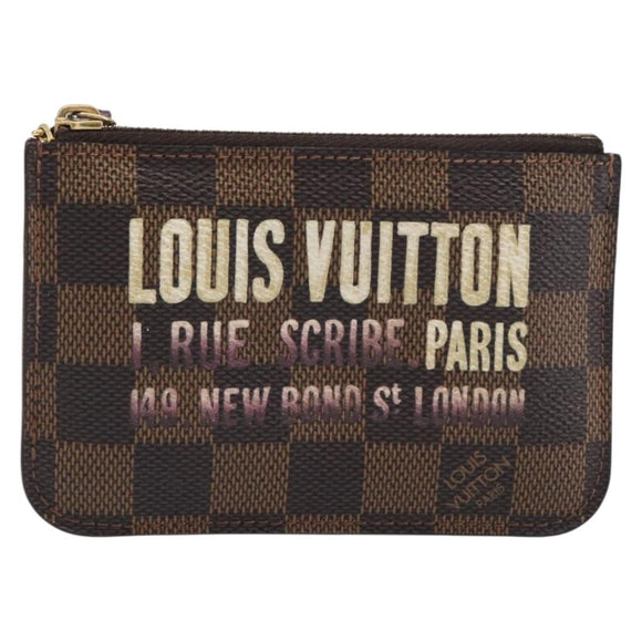 LOUIS VUITTON Damier Ebene Pochette Cles NM Coin Purse N63094 LV Auth 199071