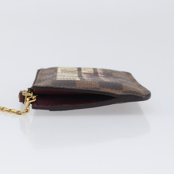 LOUIS VUITTON Damier Ebene Pochette Cles NM Coin Purse N63094 LV Auth 199071