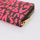 LOUIS VUITTON Monogram Graffiti Zippy Wallet Pink M93710 LV Auth 199073V-15