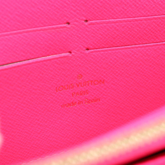 LOUIS VUITTON Monogram Graffiti Zippy Wallet Pink M93710 LV Auth 199073V