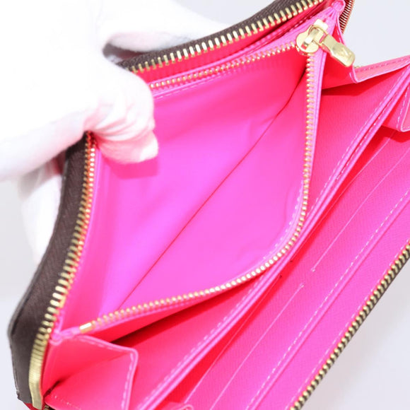 LOUIS VUITTON Monogram Graffiti Zippy Wallet Pink M93710 LV Auth 199073V