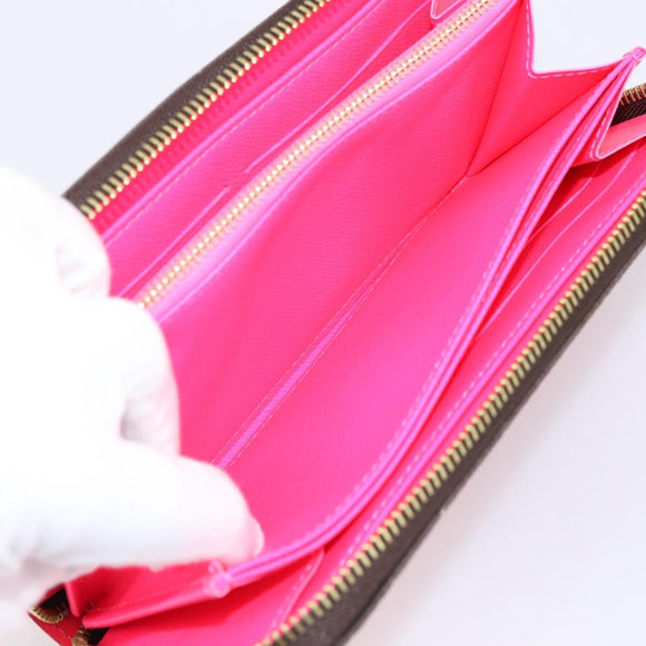 LOUIS VUITTON Monogram Graffiti Zippy Wallet Pink M93710 LV Auth 199073V