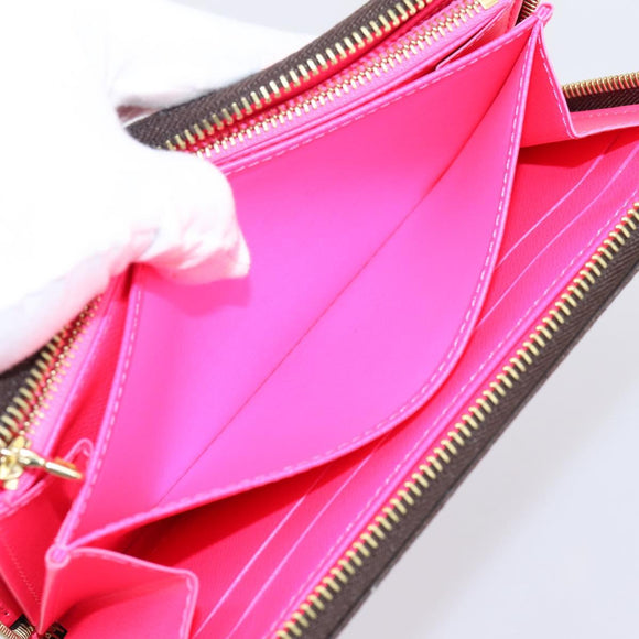 LOUIS VUITTON Monogram Graffiti Zippy Wallet Pink M93710 LV Auth 199073V