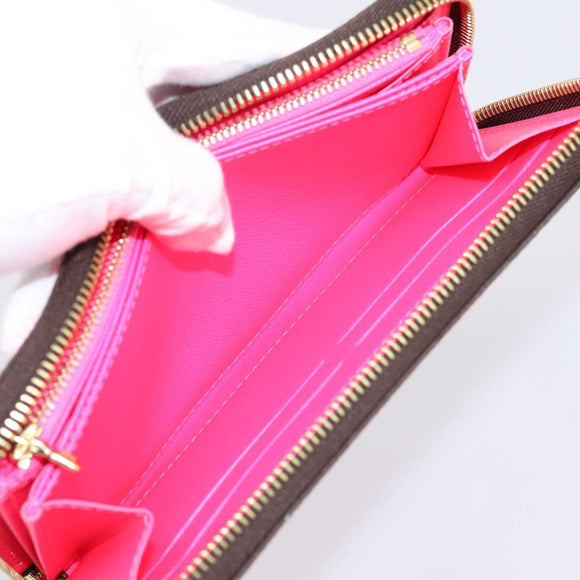 LOUIS VUITTON Monogram Graffiti Zippy Wallet Pink M93710 LV Auth 199073V