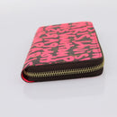 LOUIS VUITTON Monogram Graffiti Zippy Wallet Pink M93710 LV Auth 199073V-4