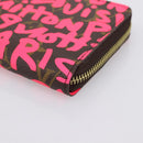 LOUIS VUITTON Monogram Graffiti Zippy Wallet Pink M93710 LV Auth 199073V-7