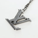 LOUIS VUITTON LV Initials Necklace Metal Silver Blue M80208 LV Auth 199075SAM-3