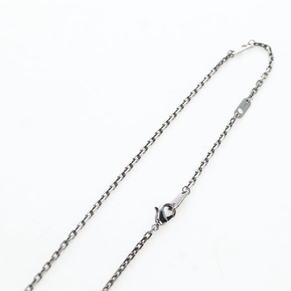 LOUIS VUITTON LV Initials Necklace Metal Silver Blue M80208 LV Auth 199075SAM
