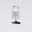 LOUIS VUITTON Boutondu Manchette Cadena & Key Cuffs Ag925 Silver LV Auth 199076V-22