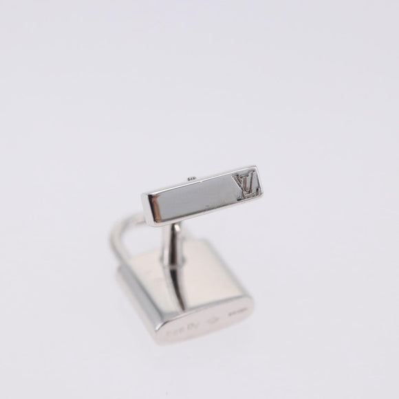LOUIS VUITTON Boutondu Manchette Cadena & Key Cuffs Ag925 Silver LV Auth 199076V