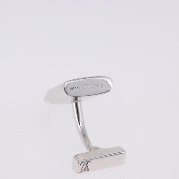 LOUIS VUITTON Boutondu Manchette Cadena & Key Cuffs Ag925 Silver LV Auth 199076V
