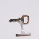 LOUIS VUITTON Boutondu Manchette Cadena & Key Cuffs Ag925 Silver LV Auth 199076V-28