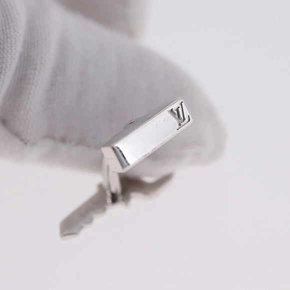 LOUIS VUITTON Boutondu Manchette Cadena & Key Cuffs Ag925 Silver LV Auth 199076V