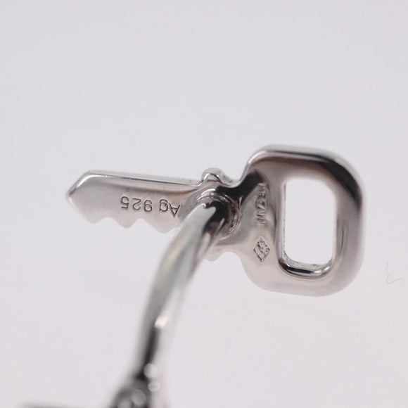 LOUIS VUITTON Boutondu Manchette Cadena & Key Cuffs Ag925 Silver LV Auth 199076V