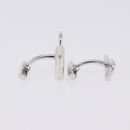 LOUIS VUITTON Boutondu Manchette Cadena & Key Cuffs Ag925 Silver LV Auth 199076V-33