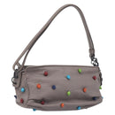 BOTTEGA VENETA Shoulder Bag Leather Gray Multicolor 210993 Auth 199078A-1