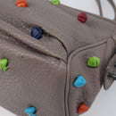 BOTTEGA VENETA Shoulder Bag Leather Gray Multicolor 210993 Auth 199078A-10