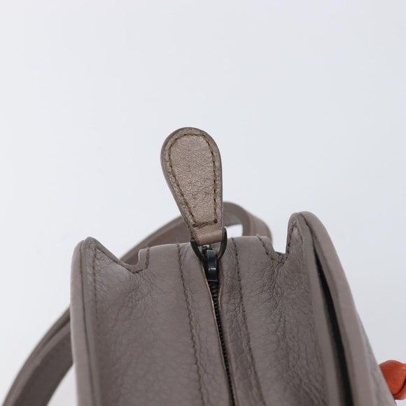 BOTTEGA VENETA Shoulder Bag Leather Gray Multicolor 210993 Auth 199078A