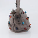 BOTTEGA VENETA Shoulder Bag Leather Gray Multicolor 210993 Auth 199078A-5