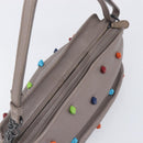BOTTEGA VENETA Shoulder Bag Leather Gray Multicolor 210993 Auth 199078A-6