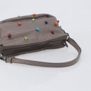 BOTTEGA VENETA Shoulder Bag Leather Gray Multicolor 210993 Auth 199078A-7