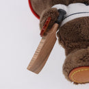 LOUIS VUITTON LV Louis Bear Cricket Bag Charm Fur Brown M03678 LV Auth 199080SAM-17