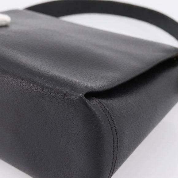 GUCCI Hand Bag Leather Black Gold 000 406 1080 Auth 199095