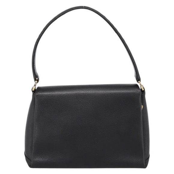GUCCI Hand Bag Leather Black Gold 000 406 1080 Auth 199095