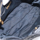 Miu Miu Matelasse Hand Bag Leather Black Gold Auth 199096-10