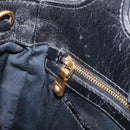 Miu Miu Matelasse Hand Bag Leather Black Gold Auth 199096-21