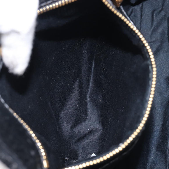Miu Miu Matelasse Hand Bag Leather Black Gold Auth 199096