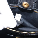 Miu Miu Matelasse Hand Bag Leather Black Gold Auth 199096-12