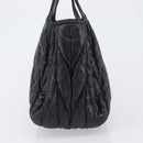 Miu Miu Matelasse Hand Bag Leather Black Gold Auth 199096-3