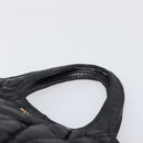 Miu Miu Matelasse Hand Bag Leather Black Gold Auth 199096-8