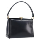 GUCCI Hand Bag Leather Black Gold 000 1448 1269 Auth 199097V-1