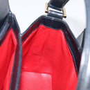 GUCCI Hand Bag Leather Black Gold 000 1448 1269 Auth 199097V-19