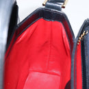 GUCCI Hand Bag Leather Black Gold 000 1448 1269 Auth 199097V-20